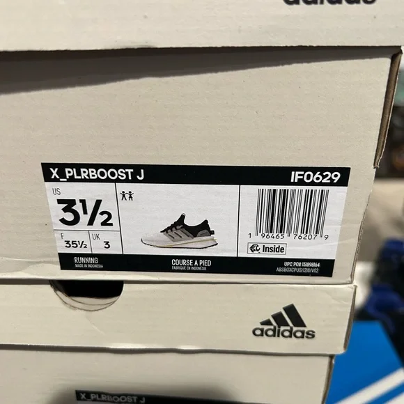Adidas X_PLRboost Big Kid Size 3.5 White Athletic Running Sneakers Shoes IF0629 - Picture 6 of 6